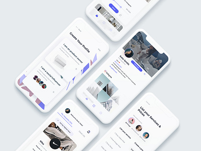 Influencer Marketing - App design app commercial influencer influencer marketing instagram minimal mobile app design social media social media marketing ui ux