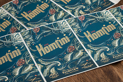 Fairview Wine Homtini Wine Label graphic design illustration illustrator packaging packaging design typography