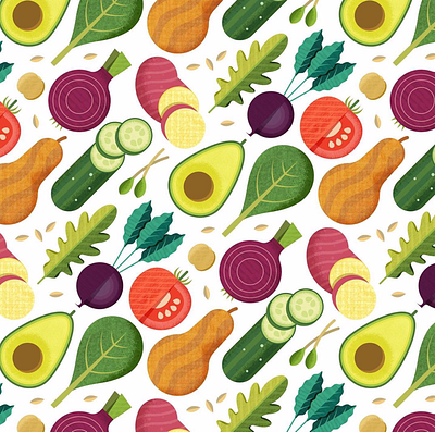 Pattern Illustration design illustration tomato vector vector illustration vegetables
