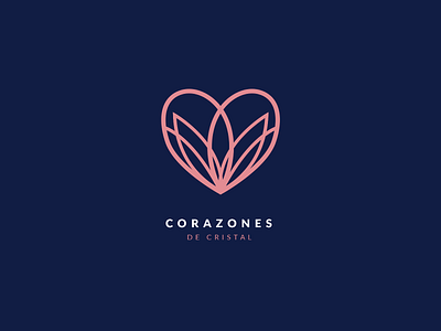 Corazones de Cristal brand brand design brandbook branding corazon crystal design design art designer designers fundation heart identity branding logo logo design logotype love lover smile ui