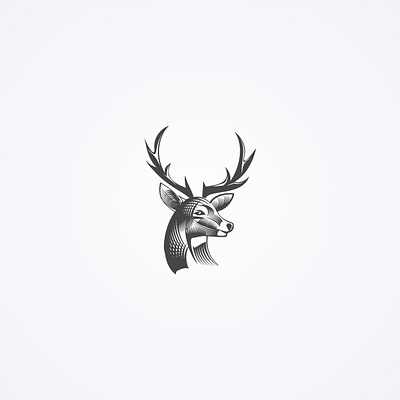 deer animal art beauty black deer deer head design icon illustration logo vector