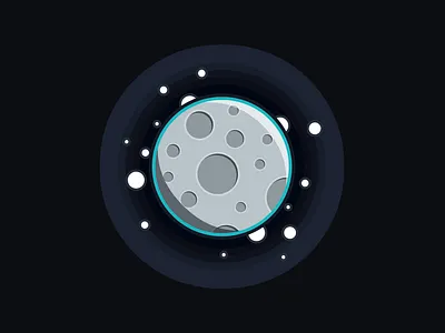 Moon astro astronomy dark grey icon icons illustration moon nasa planet space
