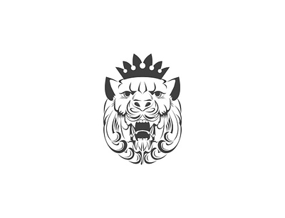 1000LION animal art black design icon illustration lion head logo vector vintage design