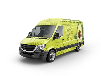Vehicle Wrap Avoil avocado brand identity design extra virging oil fleet graphics green icon logo mexico oil van vehicle vehicle wrap vinil