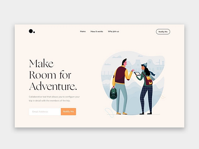 Room Book landing design figma illustration trend ui xd