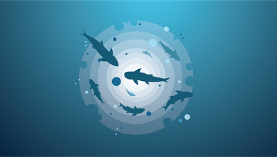 Under water deep sea vector illustration bluewhale flat illustration illustrator under water vector vector illustration