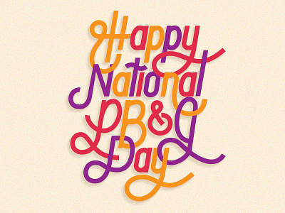National PB&J Day branding color design fun grain grain texture grit jelly kansascity national peanut peanut butter peanutbutter script typographic poster typography typography art typography design vector