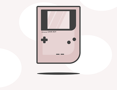 Gameboy affinity branding design flat games illustration nintendo nostalgia pink ui