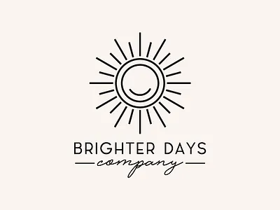 BRIGHTER DAYS CO. LOGO DESIGN artist business logo candle candle wick candles company brand logo company logo logo logo artist logo design logo designer modern modern logo professional professional design professional logo professional logo design sun logo