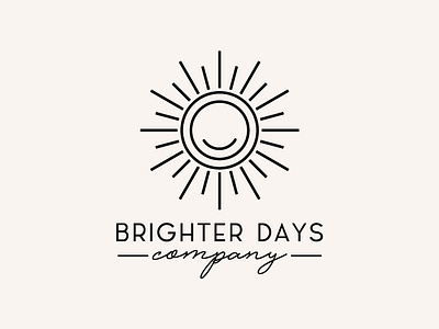 BRIGHTER DAYS CO. LOGO DESIGN artist business logo candle candle wick candles company brand logo company logo logo logo artist logo design logo designer modern modern logo professional professional design professional logo professional logo design sun logo