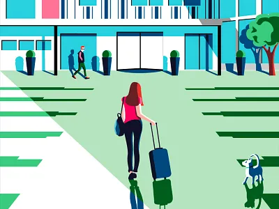 Spa & relax weekend adobe illustrator adobe photoshop art cat colorful design design art girl character holiday hotel spa suitcase vacation vector art woman zen