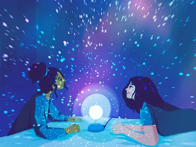 you're the only thing i see character drawing explore girls glow home illustration inspiration lights moment procreate simple sketch sparkle