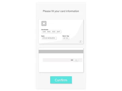 Credit card form & Calculator app ui