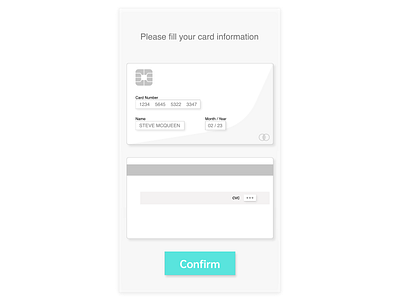 Credit card form & Calculator app ui