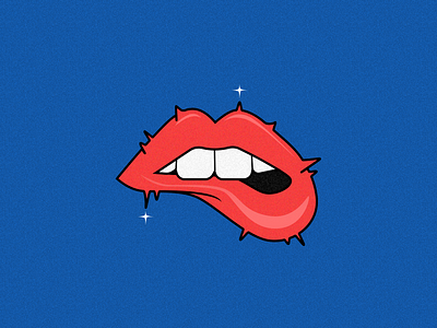 Sweet & Spiky design flat logo mouth vector