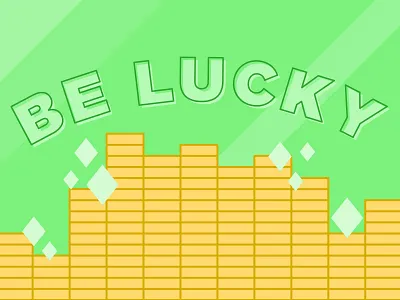 Be Lucky art creative design gold illustration irish lettering lucky monoline sparkle st patricks day typography vector