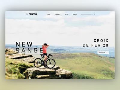 DailyUI 003 - Genesis Bikes Landing Page app app design bike dailyui dailyui 003 desktop genesis homepage landing page mountain bikes screens sketch ui uiux ux web