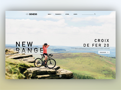 DailyUI 003 - Genesis Bikes Landing Page app app design bike dailyui dailyui 003 desktop genesis homepage landing page mountain bikes screens sketch ui uiux ux web