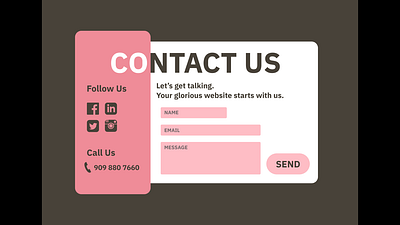 Day 028 - Contact Us dailyui day028 design ui