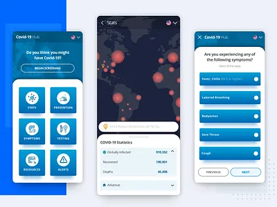 Covid-19 App app coronavirus covid19 design health app healthcare interface medical medicine product design telemedicine ui ux