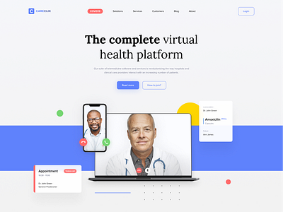 Health Platform Landing Page Redesign art health hero landing platform redesign telemedicine website