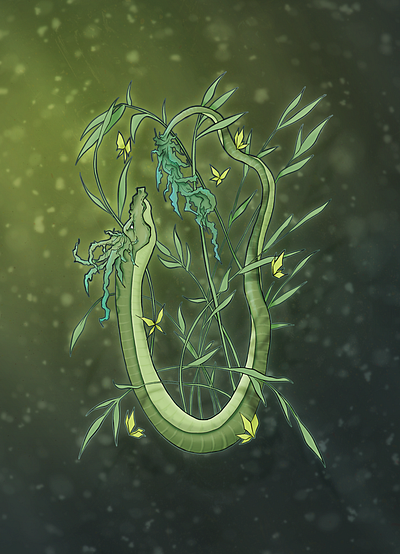 Bamboo Dragon bamboo digital dragon illustration photoshop