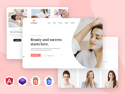 Leospa – Clean & Minimal Angular Template agency ajax angular application beauty clean creative design download leo spa salon ux ui wellness