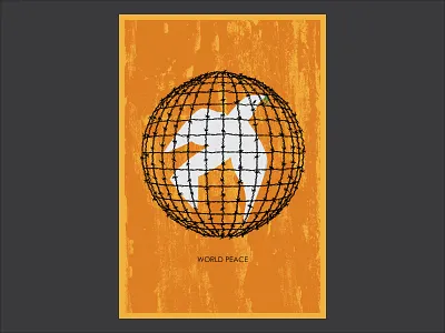 World Peace bird color design graphicdesign illustration peace poster sad situation texture vector world worldpeace