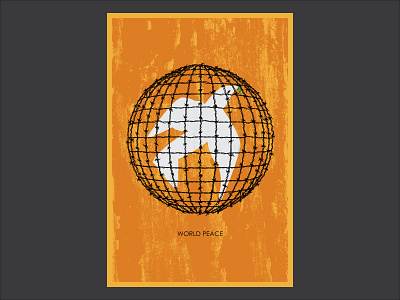 World Peace bird color design graphicdesign illustration peace poster sad situation texture vector world worldpeace