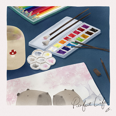 Perfect Life <6> Drawing colorbox colorpencils day life digitalart digitalpainting drawing home illustration life photoshop stilllife wacom intuos watercolor