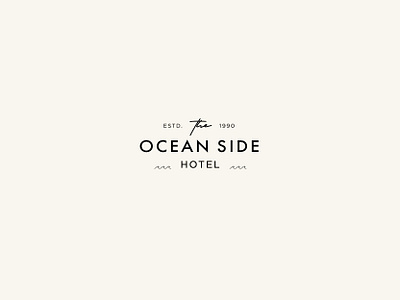 The Ocean Side Hotel Logo Mockup branding design