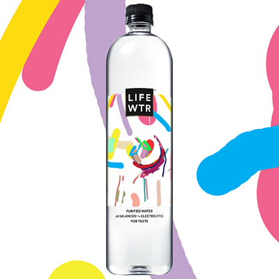 Packaging Design Mockup for LifeWater branding colorful design illustration illustration art line drawing mockup packaging design packagingdesign photoshop product design vector