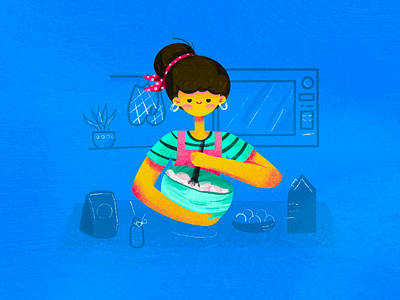 Baking during quarantine baking cooking covid 19 cute illustration quarantine stayhome