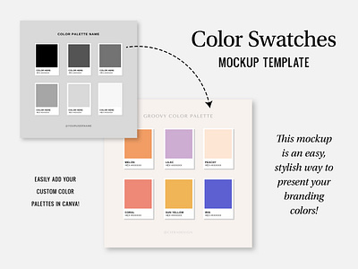 Color Swatch Mockup | Canva by Ciera Holzenthal on Dribbble