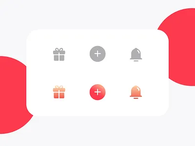 Gift recommendation App tab bar gradient icon tab bar ui 图标 建筑 提醒 添加 温馨 礼物