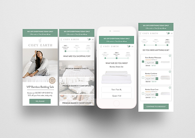 Cozy Earth Flash Sale Landing Page design mobile mobile design mobile ui photoshop sketch ui ux web design