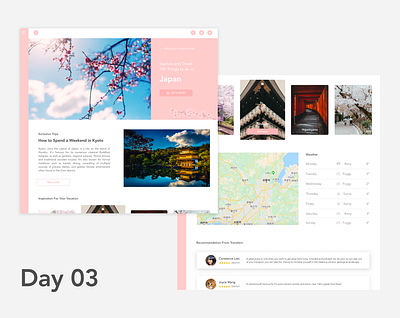 Daily UI - 03 Landing Page dailyui landingpage travel ui