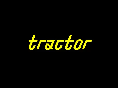 Tractor branding brutalism design digital geometric identity lettering logo logotype mark modern
