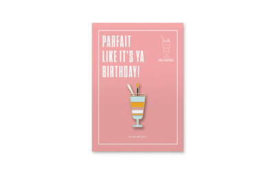 Parlez-Vous Parfait | Birthday Pin band birthday branding enamel enamel pin identity logo packaging parfait parlez vous pin student work