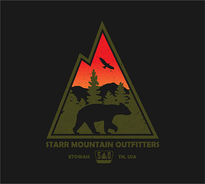 SMO bear bear branding design illustration logo mountains outdoor