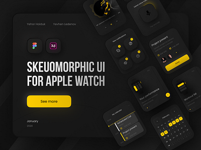 Ui For Apple Watch Apps apple watch boro clock concept figma futuristic futuristic ui interface ios minimal neomorphism skeuomorph task management ui ux watch web xd