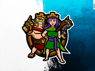 REINAS Y REYES artwork brand clash of clans design esport esports icon illustration king logo logo game logo gaming logo insporation mascot design mascot logo queen sport sport logo sports vector