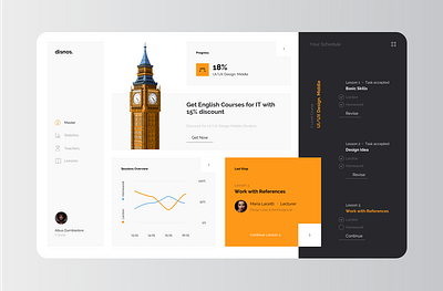 eLearning Educational Platform - UX/UI Design app art branding design fantastic flat interface minimal typography ui ux web website