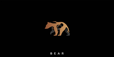 bear logo abstract animal animals bear black branding character design gradient graphic graphic design icon illustration illustrator logo logo design minimal vector