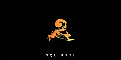 squirrel logo design abstract animal animals branding character design gradient graphic graphic design icon illustration illustrator logo minimal squirrel