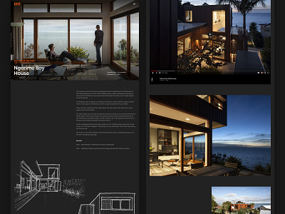 Malcolm Taylor & Associates architecture case study architect architecture auckland black dark minimal new zealand portfolio responsive web