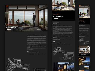 Malcolm Taylor & Associates responsive case study architect architecture auckland black dark minimal new zealand portfolio responsive web