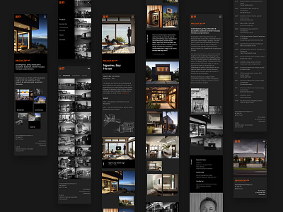 Malcolm Taylor & Associates mobile web views architect architecture auckland black dark mobile new zealand responsive web