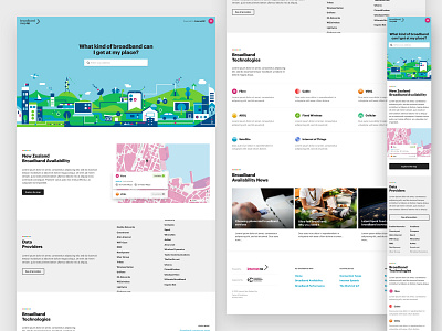 Broadband Map technology coverage broadband icons illustration internet map new zealand responsive technology web