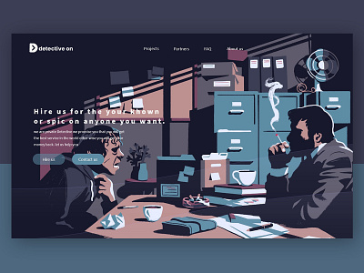 detective website design concept design designer detective website landing design landing page ui ui ux ui ux design ux web design website design website designer